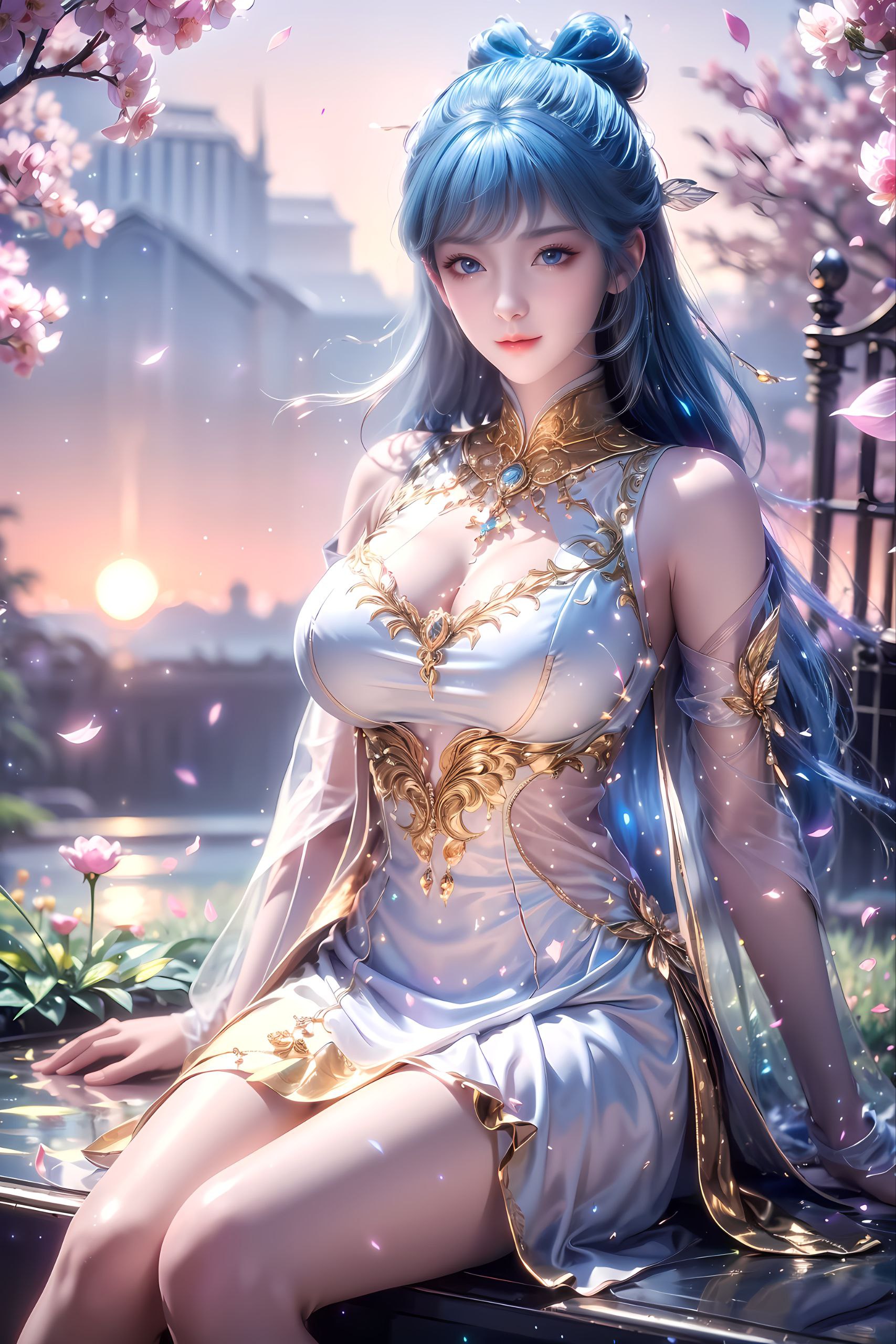 到了她的多
